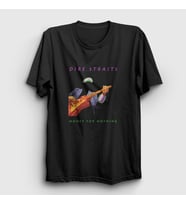 Presmono Unisex Siyah Money For Nothing Dire Straits T-Shirt 439591tt