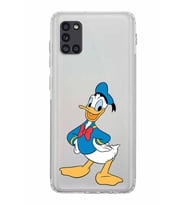 Samsung Galaxy A31  Kamera Korumalı  Kapak Donald Duck Tasarımlı  Şeffaf Kılıf
