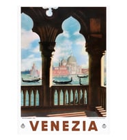 Venedik Venezia Enıt Italya Seyahat Poster Restore Edilmiş Tablo Ahşap Poster Dekoratif