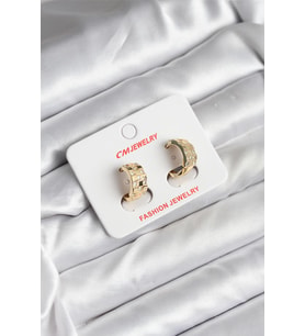 14K Gold Renk Kaplama CM Kadın Küpe 5886 - SSSSSS3508-4204