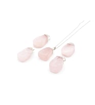 HAKİKİ DOĞAL PEMBE KUVARS KOLYE UCU 1.KALİTE 009