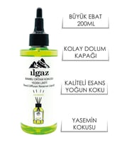Yasemin Bambu Yedek Likit Oda Kokusu Yedek Şişe Jasmine Çubuklu Oda Kokusu 200ml