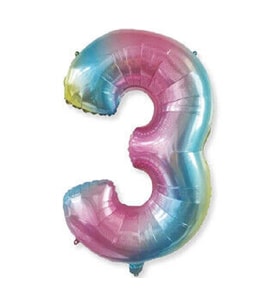Benim Marifetlerim 3 Rakamı Rengarenk Folyo Balon 16 inch 40 cm