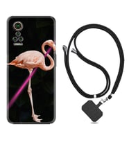 General Mobile GM 21 Pro GM 22 Pro Plus Kılıf Boyun Askılı Silikon Line Filamingo 1776