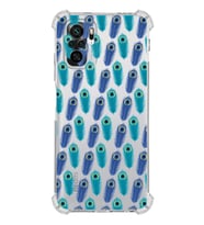 PrintiFy Xiaomi Redmi Note 10 Uyumlu Nazar Boncuğu 4 Baskılı Şeffaf Köşe Korumalı Antişok Kılıf