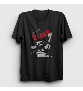 Presmono Unisex Siyah London Calling The Clash T-Shirt 384061tt