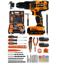 Darbeli Lion Çift Akülü Metal Şanzıman Turbo Şarjlı Matkap 100 Pcs Set