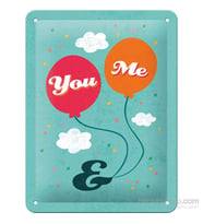 Nostalgic Art You & Me Kabartmalı Metal Duvar Panosu