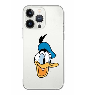 Apple iPhone 13 Pro Uyumlu Kamera Korumalı Tıpalı Kapak Donald Duck TasarımlıŞeffaf Kılıf