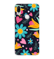 PrintiFy Xiaomi Redmi Note 7 ile Uyumlu 1mm Slim Fit Retro Colors 1 Baskılı Şeffaf  Kılıf