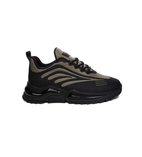 Celira Glc Siyah Yeşil Erkek Günlük Sneaker Spor Ayakkabı (Siyah-Yeşil)