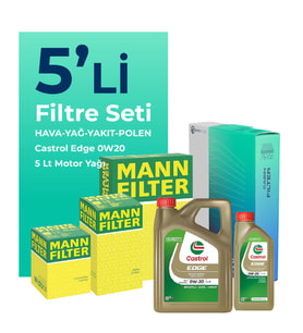 MANN Opel Insignia 1.5 Dizel Filtre Bakım Seti Castrol Motor Yağlı (2018-2023) 5 Li