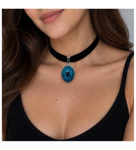 İznik Çini Desenli El Yapımı Vintage Choker