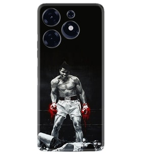 Tecno Spark 10 Pro Kılıf Resimli Desenli Baskılı Silikon Muhammed Ali 1369