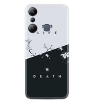 Infınix Hot 20i Kılıf Resimli Desenli Baskılı Silikon Life and Death 1339