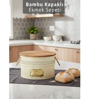 Ekmek Sepeti Paslanmaz Ekmek Saklama Kutusu Kesme Tahtalı Ekmeklik Krem