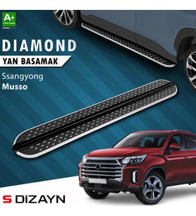 S-Dizayn Ssangyong Musso Diamond Krom Yan Basamak 213 Cm 2018-2026 A+ Kalite