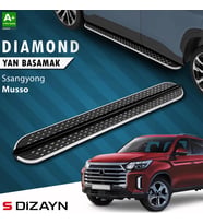 S-Dizayn Ssangyong Musso Diamond Krom Yan Basamak 213 Cm 2018-2026 A+ Kalite