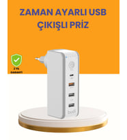 Zaman Kontrollü Şarj Cihazı 30W Hızlı Şarj ve Çoklu USB Çıkışı