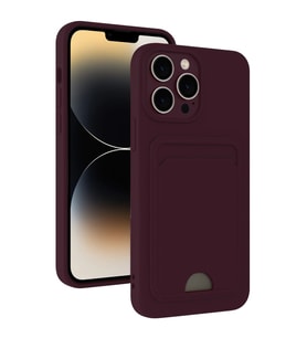 Apple İphone 13 Pro Kılıf Kelvin Kartvizitli Silikon - Derin Mor