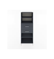 Hyperion Dolap 3 Raflı 2 Çekmeceli 60x44x163 Antrasit-Antrasit