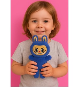 Labubu Peluş Bebek Dekoratif Oyuncak, Uyku Arkadaşı Labubu Oyuncak (Mavi)