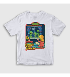 Presmono Unisex Çocuk Beyaz Jenny's New Friends T-Shirt 538588tt