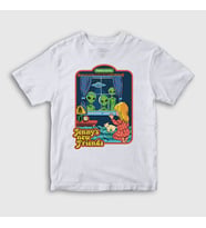 Presmono Unisex Çocuk Beyaz Jenny's New Friends T-Shirt 538588tt
