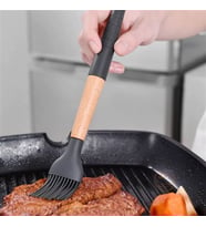 Silikon Bambu Saplı Siyah Fırça
