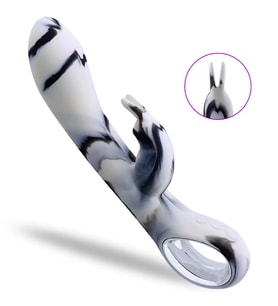 ZERA Tutma Aparatlı Klitoris ve G-Spot Uyarıcı 2 in 1 Rabbit Vibratör