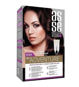Asse Hair Color System Saç Boyası Kestane Kızıl Bakır No: 4.64