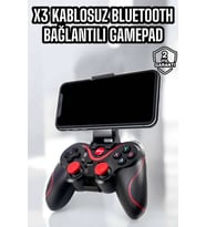 Mey İthalat® X3 Gamepad Oyun Kolu Bluetooth Bağlantılı Gamestick Android Uyumlu