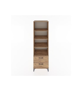 Hyperion Dolap 4 Raflı 2 Çekmeceli 60x44x195 Çam-Çam