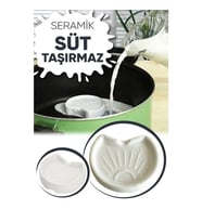 QNİAY Pratik Süt Taşırmaz Milk Saver Süt Kaynama Uyarı Aparatı  Porselen(1Adet)