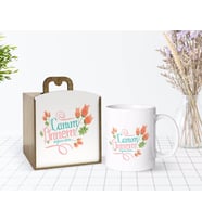 BK Gift Kişiye Özel Ahşap Kutuda Anneler Günü Temalı Canım Annem Tasarımlı Beyaz Kupa Bardak-13