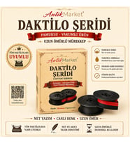 ANTİK MARKET Daktilo Şeridi Kırmızı Siyah Çift Makaralı