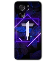 Xiaomi Mi 13T Kılıf HD Desen Baskılı Arka Kapak - Dark Neon Yaprak T Harfi