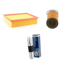 Bosch Filtre Bakım Seti BMW 3 SERİSİ E46 330 i Benzin 1998-2004 Hava + Yağ f. + Yakıt Filtre Bosch