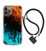 Apple iPhone 11 12 13 14 Pro Max Kılıf Boyun Askılı Silikon Orange Blue Color 1665