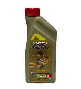 Castrol Power1 10W-40 4T Motosiklet, 4 Zamanlı Motor Yağı 1 Litre (Acı Kahve)