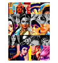 Vintage Bollywood Desen 3 Tablo Ahşap Poster Dekoratif