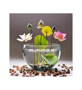 10 Adet Kutsal Uzak Doğu Asya Lotus Çiçeği Tohumu Karışık Renkli