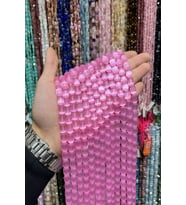 Selenit Taşı Kapsül Kesim Pembe 8x12mm Doğal Taş Dizi