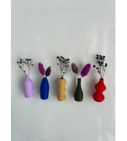 Miniflora - 5'li Magnetli Mini Vazo - Mix v3 - Buzdolabı Süsü
