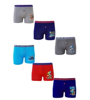 6lı Erkek Çocuk Renkli Baskılı Boxer Külot Kaliteli Baksır (Karışık)