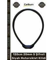 #Kilit Güvenlikli Zırhlı Çelik Halatlı YM747 120cm 20mm 5 Şifreli Siyah Motorsiklet Kilidi