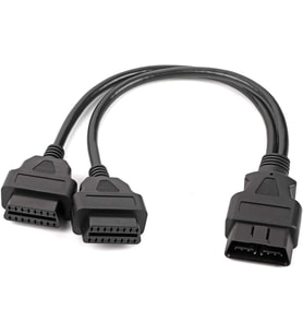 Uzatma Kablosu, Araba 16 Pin OBD2 OBDII Erkek - Çift Dişi Y-Splitter Adaptör Uzatma Kablosu OBD-II Teşhis Aracı Motor Sistemi Teşhis Araçları
