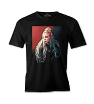 Billie Eilish - Red in Blue Siyah Erkek Tshirt