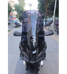 MOTOCAM Aprilia SR GT 400 Ön Cam 2025-2026 Model 63cm Siyah Renkli 4mm
