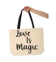 Love İs Magic Baskılı Kalın Kanvas Kumaş